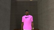 Розовая футболка Polo Nike для GTA San Andreas миниатюра 1