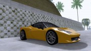 Ferrari 458 Italia для GTA San Andreas миниатюра 4