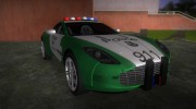 Aston Martin One-77 Police para GTA Vice City miniatura 2