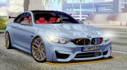 BMW M4 F82 2014 для GTA San Andreas миниатюра 1