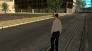 Скин somybu в белом para GTA San Andreas miniatura 3