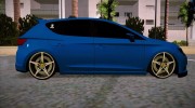 Seat Leon FR Blue для GTA San Andreas миниатюра 3