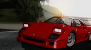 1989 Ferrari F40 (EU-Spec) для GTA San Andreas миниатюра 7