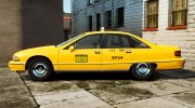 Chevrolet Caprice 1991 LCC Taxi для GTA 4 миниатюра 2