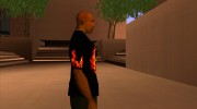 Черная футболка с огненным черепом para GTA San Andreas miniatura 2