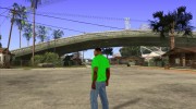CJ в футболке (Radio Los Santos ) para GTA San Andreas miniatura 4