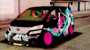 Toyota Vellfire - Miku Hatsune Itasha para GTA San Andreas miniatura 1