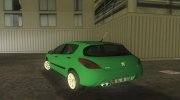 2010 Peugeot 308 for GTA Vice City miniature 3