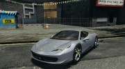 Ferrari 458 Italia 2010 v3.0 для GTA 4 миниатюра 1