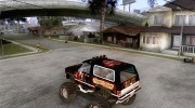 Chevrolet Blazer K5 Monster Skin 4 для GTA San Andreas миниатюра 3