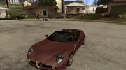 Alfa Romeo 8C Spider 2012 для GTA San Andreas миниатюра 1