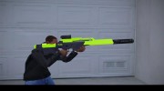 Sniper Rifle chrome green для GTA San Andreas миниатюра 3