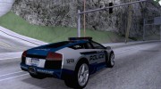 Lamborghini Murcielago LP640 Police V1.0 для GTA San Andreas миниатюра 2