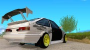 Toyota Corolla AE86 street drift для GTA San Andreas миниатюра 4