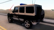 Mercedes-Benz G65 AMG BIH Police Car para GTA San Andreas miniatura 4