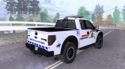 Ford Raptor Royal Canadian Mountain Police для GTA San Andreas миниатюра 4