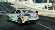 Mitsubishi Evo X Malaysian Police PDRM para GTA 5 miniatura 2
