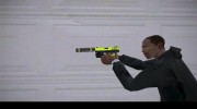 Silencer Pistol chrome green для GTA San Andreas миниатюра 3