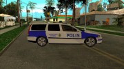 Volvo v70 Swedish Police para GTA San Andreas miniatura 2