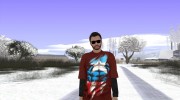 Skin GTA Online в красной футболке для GTA San Andreas миниатюра 1