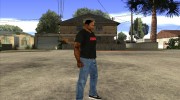 CJ в футболке (Crow) для GTA San Andreas миниатюра 3