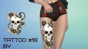 Tattoo Scull para Sims 4 miniatura 1