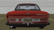 BMW 3.0 CSL 1971 for GTA Vice City miniature 3