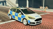 2015 Police Ford Focus ST Estate for GTA 5 miniature 4