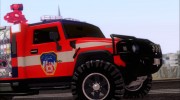 Hummer H2 Firetruck Fire Department City of Los Sanos para GTA San Andreas miniatura 5