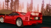1989 Ferrari F40 (EU-Spec) для GTA San Andreas миниатюра 4
