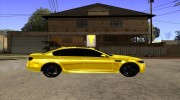 BMW M5 F10 Gold para GTA San Andreas miniatura 5