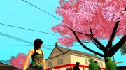 Japanese Castle CJ House and Beautiful Sakura Trees para GTA San Andreas miniatura 4