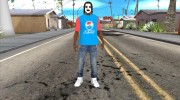 Футболка pepsi для GTA San Andreas миниатюра 3