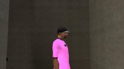 Розовая футболка Polo Nike para GTA San Andreas miniatura 2