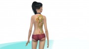 Tatto Dragon para Sims 4 miniatura 3