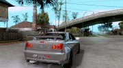 Nissan Skyline GT-R R34 Tunable для GTA San Andreas миниатюра 4