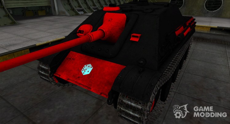 Negro y rojo de la zona de ruptura del Jagdpanther