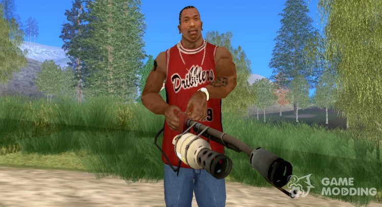 A flamethrower from Team Fortress 2