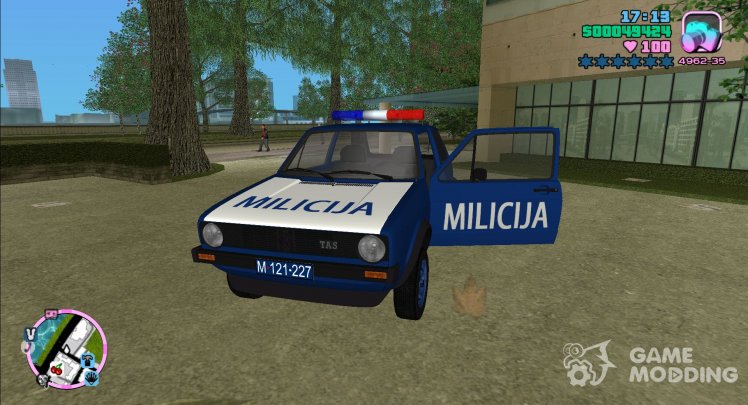 VW Гольф Мк1 югославской полиции