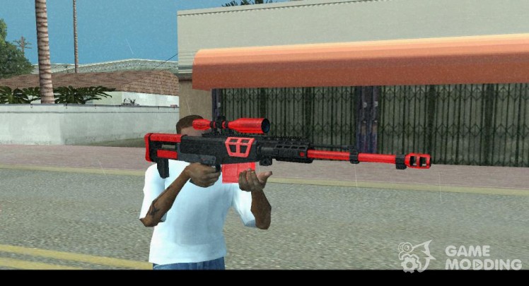 Sniper Rifle black and red
