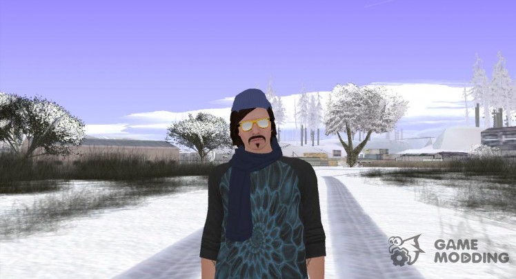 Skin GTA Online в шапке и шарфе