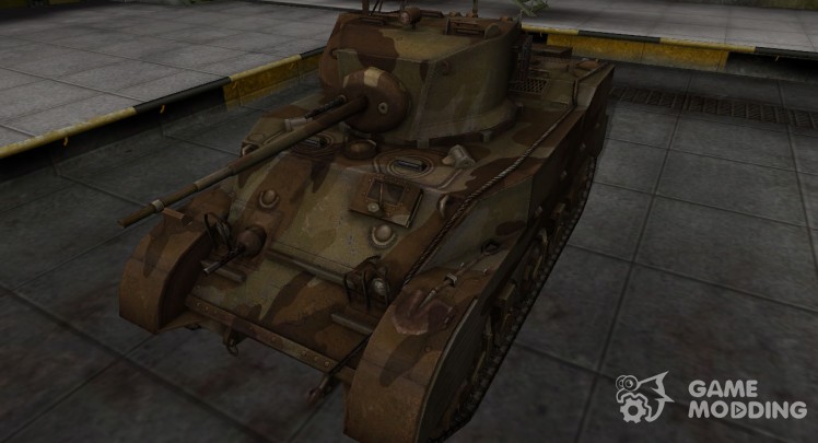 La piel de américa del tanque M5 Stuart
