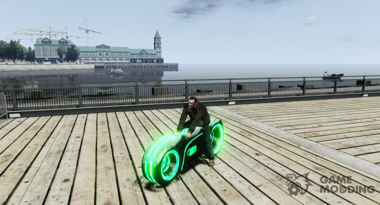 Motocicleta de trono (verde neón)