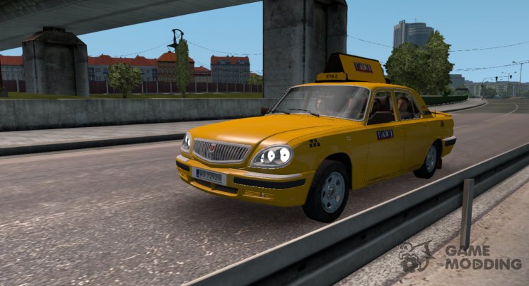 GAZ 31105 Taxi in traffic v1. 1