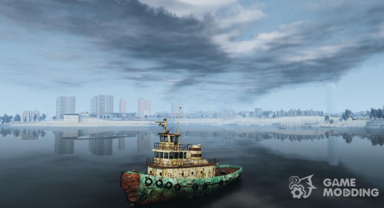 Realistic Rusty Tugboat
