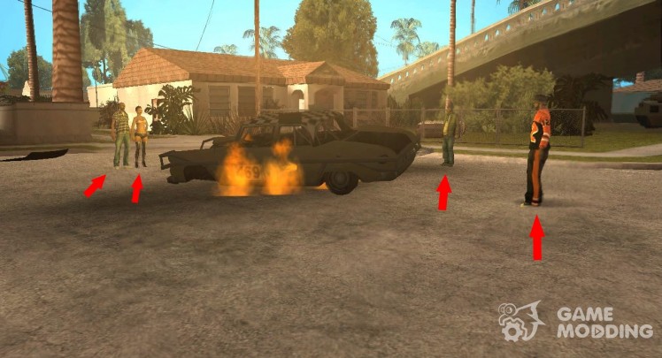Pedov reaction to the car exploded as in GTA VC v2