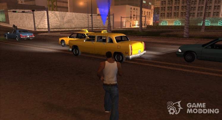 A taxi to the mission in GTA VC