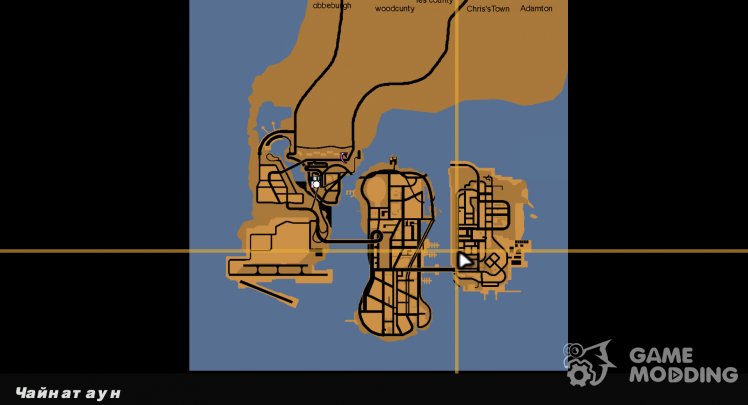 Карта в меню игры