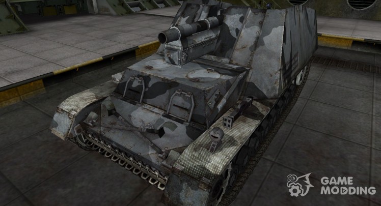 La piel para el alemán, el tanque de Hummel