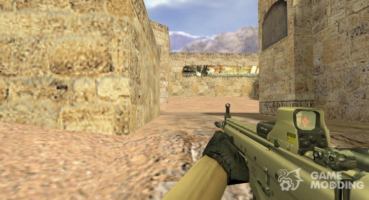SCAR-L with a holographic sight